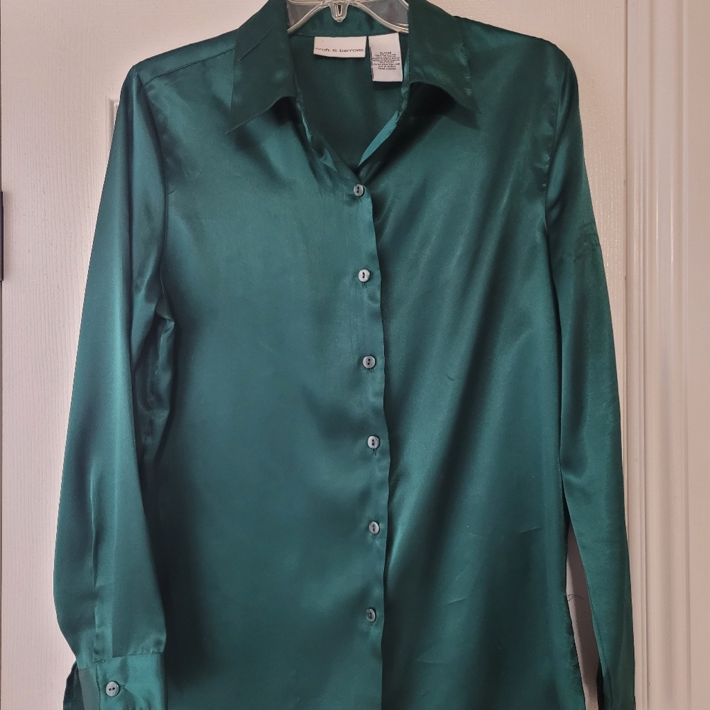 Women's Satin-look Blouse, sz Sm